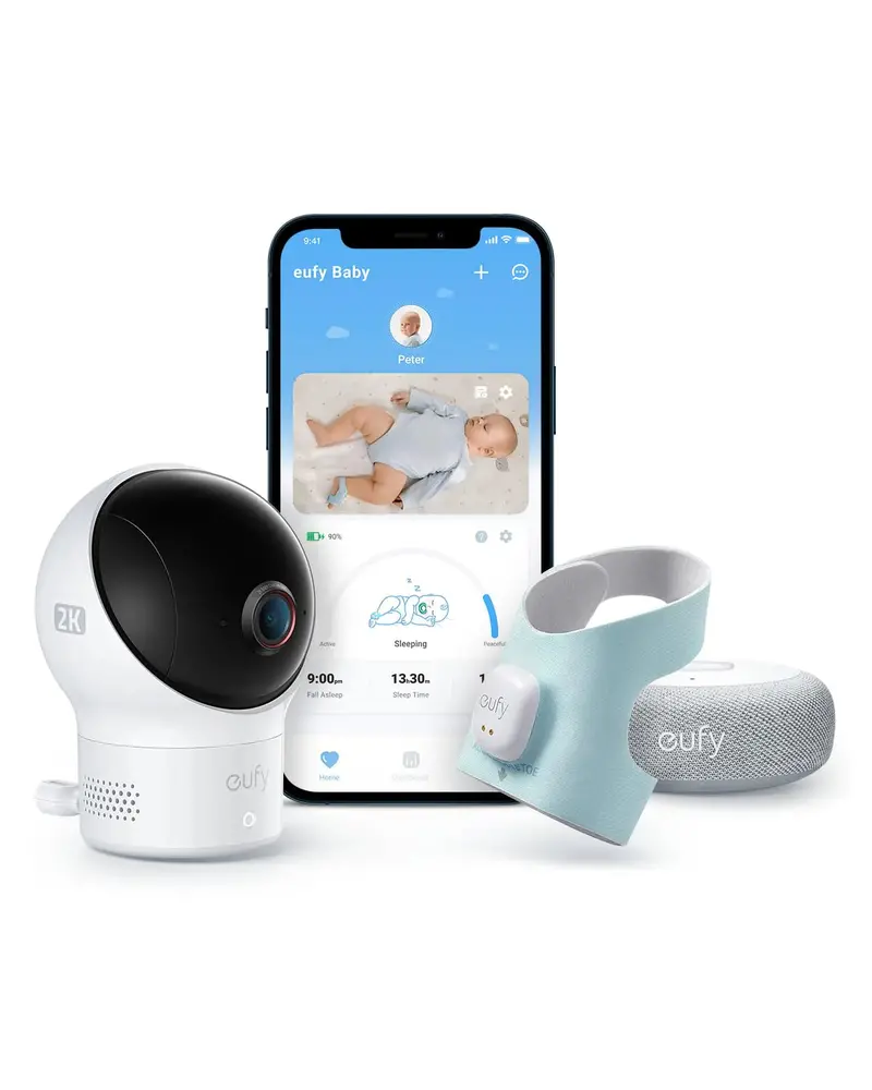 eufy Baby Smart Sock S320 Wearable Monitor – Pulse Oximetry, 2K HD Camera, and Instant Health Alerts