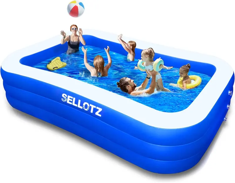 Extra-Large Backyard Inflatable Family Pool – 120" x 72" x 22" Heavy-Gauge Vinyl Pool for Summer Play & Toddler Safety