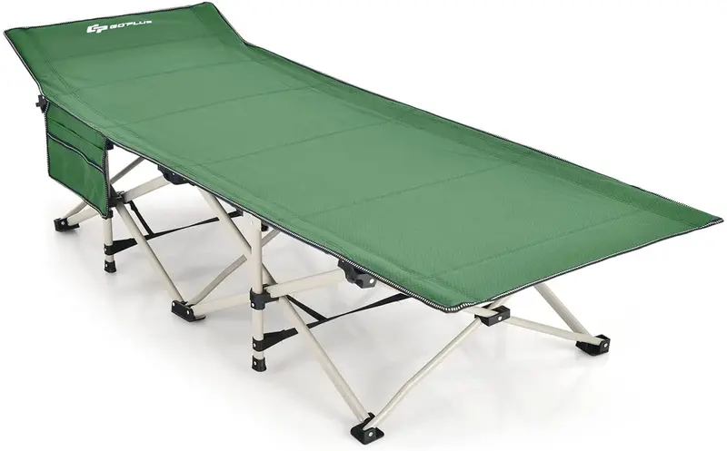 Extra-Wide Reinforced Camping Cot – 28.5-Inch Wide, 882 LB Support Capacity