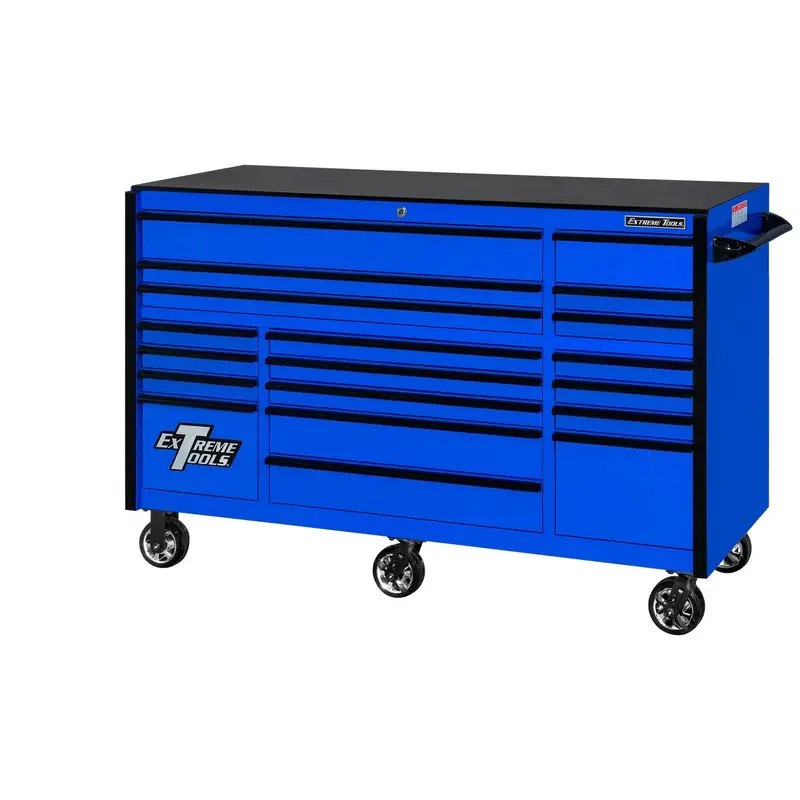 Extreme Tools RX250 Rolling Tool Cart – 72" x 30", 19-Drawer Configuration, Heavy-Duty 250-LB Slides