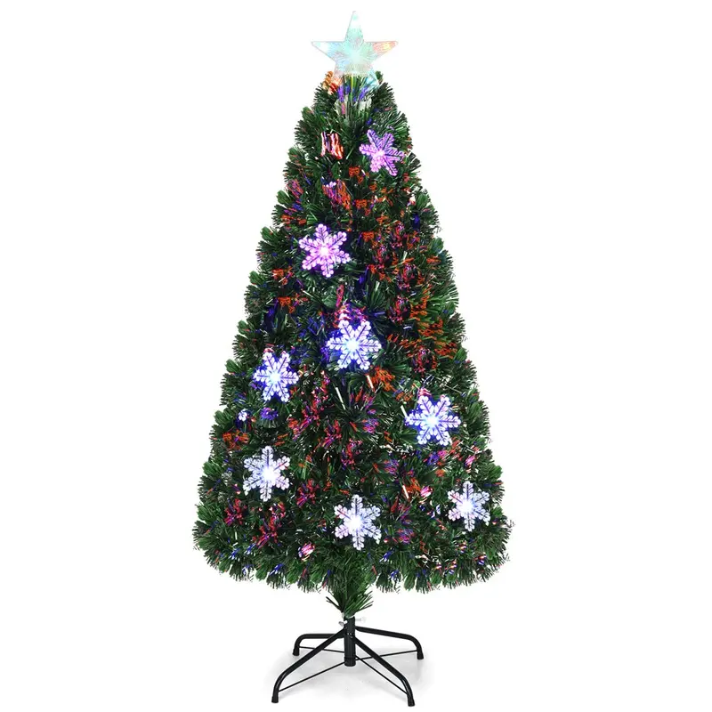 Fiber Optic Artificial Christmas Tree — Twinkling Light Effects & Pre-Lit Convenience