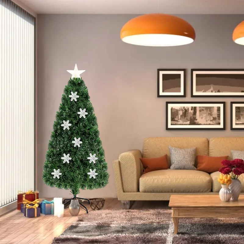 Fiber Optic Artificial Christmas Tree — Twinkling Light Effects & Pre-Lit Convenience 2