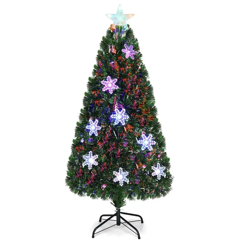 Fiber Optic Artificial Christmas Tree — Twinkling Light Effects & Pre-Lit Convenience
