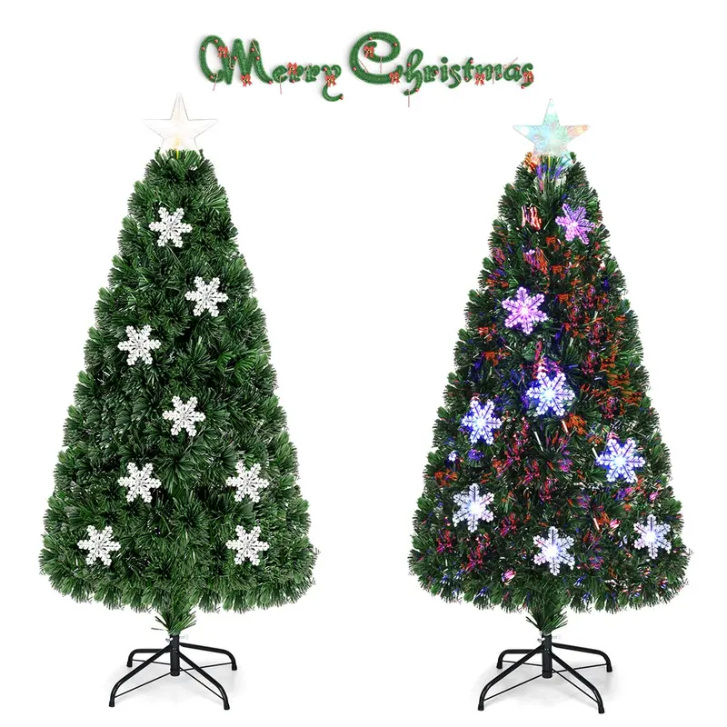 Fiber Optic Artificial Christmas Tree — Twinkling Light Effects & Pre-Lit Convenience