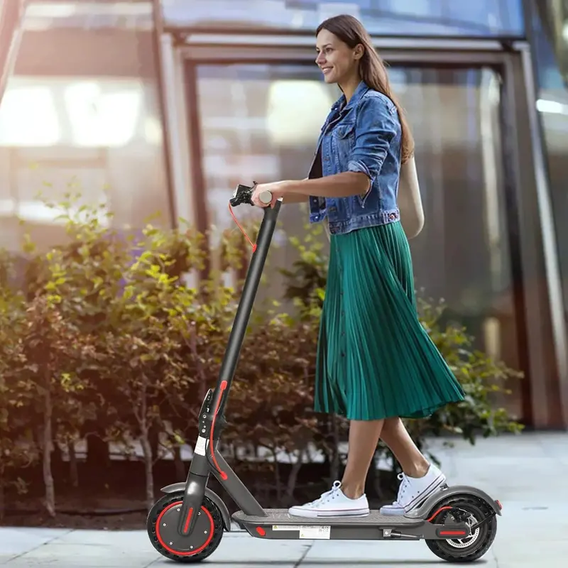 Foldable 350W Electric Commuter Scooter – 8.5" Solid Tires, 19 MPH Max Speed, App-Controlled Dual Braking 2