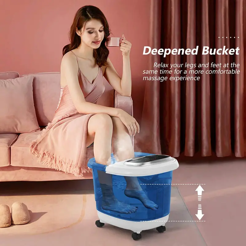 Giantex Heated Foot Spa Massager with Adjustable Hydrotherapy Water Jets
