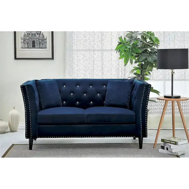 Gracewood Hollow Sukikim Velvet Loveseat – Modern Two-Seat Sofa with Plush Upholstery