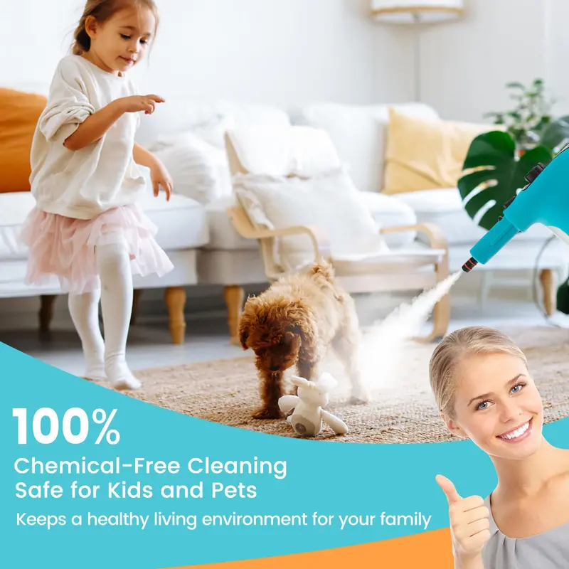 Handheld Steam Cleaner – Compact, Corded Device for Sanitizing Multiple Surfaces