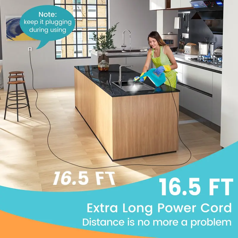 Handheld Steam Cleaner – Compact, Corded Device for Sanitizing Multiple Surfaces