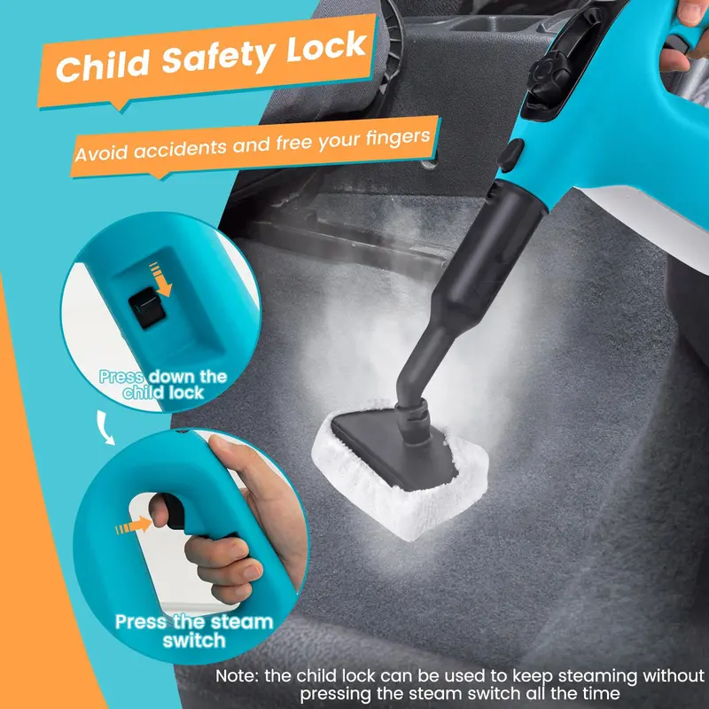 Handheld Steam Cleaner – Compact, Corded Device for Sanitizing Multiple Surfaces