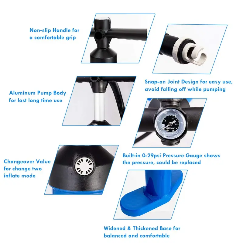 High-Pressure Dual-Action Hand Pump – Manual Air Inflator for Sports Balls, Mattresses, and Pool Toys