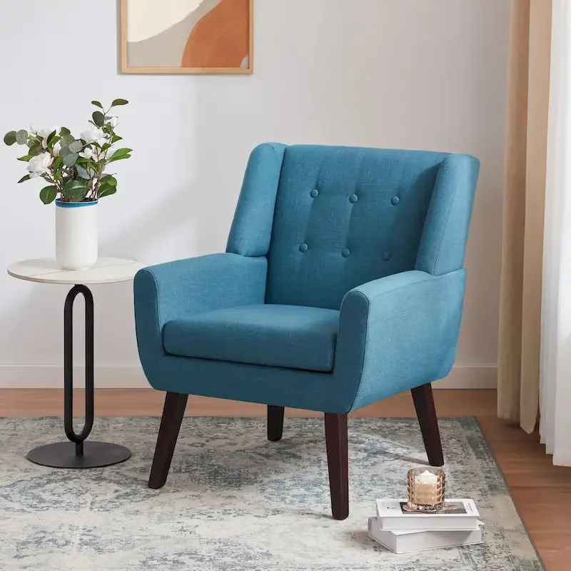 HUIMO Contemporary Tufted Accent Chair Pair – Two-Seat Modern Upholstered Set