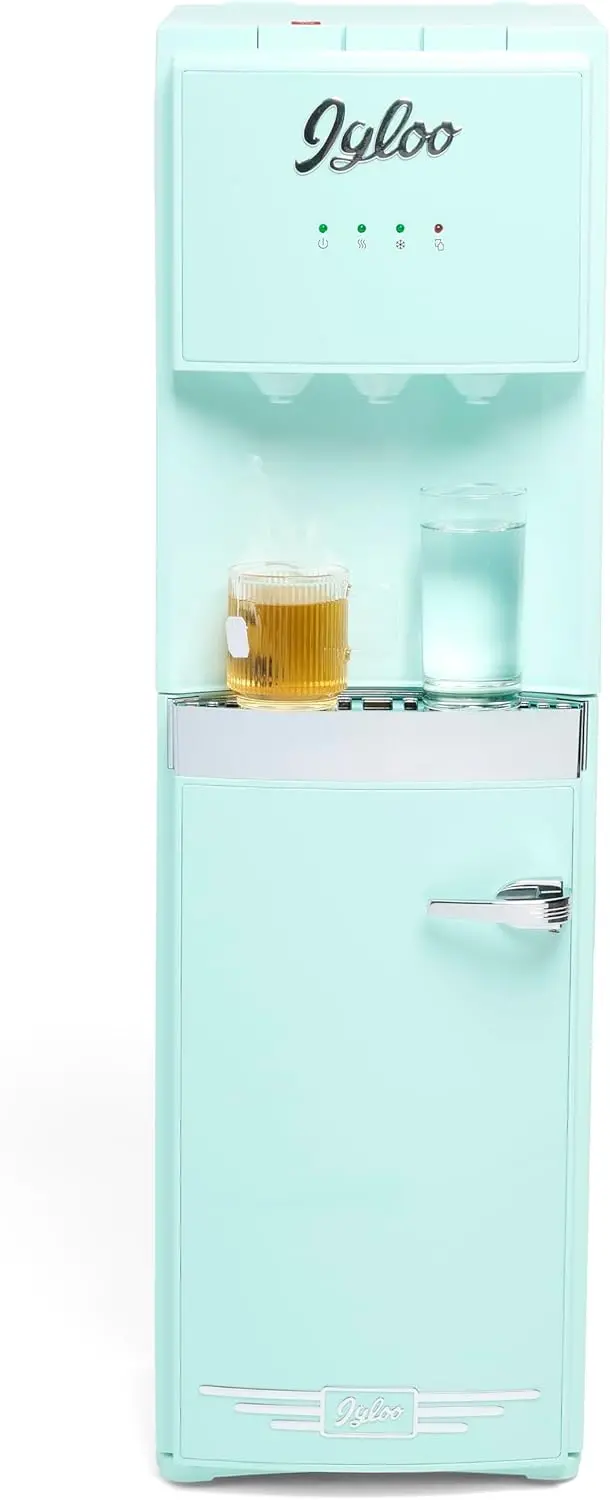 Igloo Sleek Black & Stainless Steel Top-Load Hot and Cold Water Dispenser 2