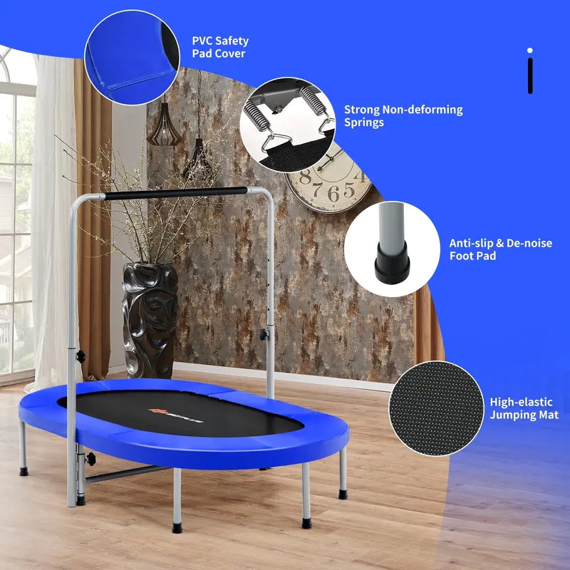 Kids’ Foldable Mini Trampoline – Compact Rebounder with Integrated Safety Features