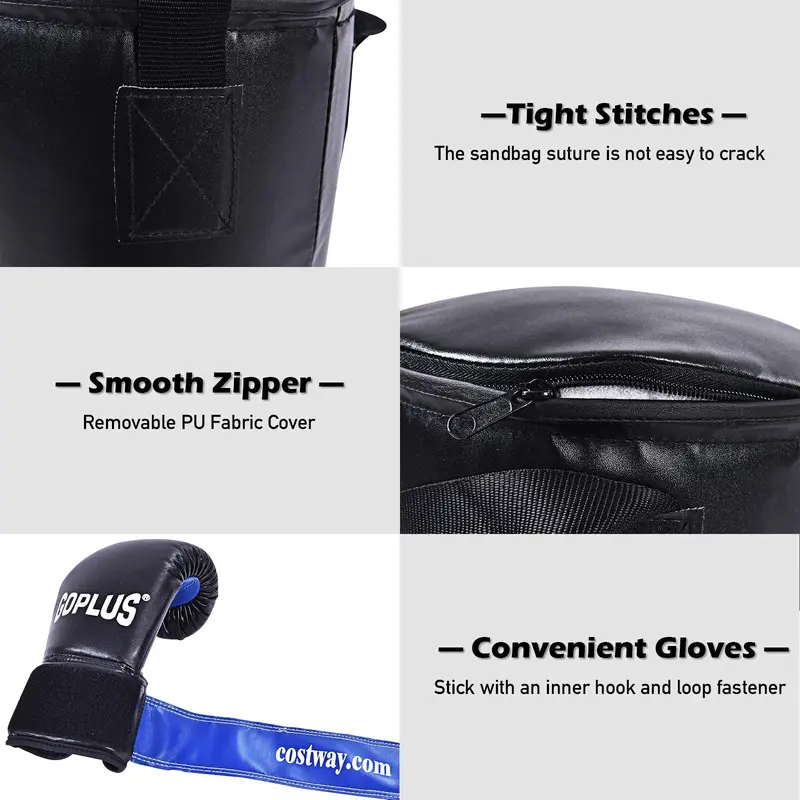 Kids’ Kickboxing Training Set – Includes Pre-Filled Punching Bag and Matching Protective Gloves