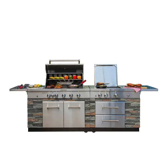 Kirkland Signature Stone Island Gas Grill — 12-Burner Outdoor Cooking System