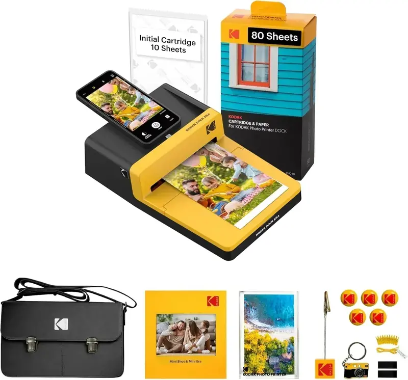 KODAK Dock ERA Plus Instant Photo Printer – 4×6 Thermal Printer with Enhanced 4PASS Image Technology