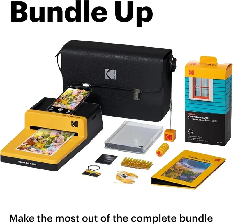 KODAK Dock ERA Plus Instant Photo Printer – 4×6 Thermal Printer with Enhanced 4PASS Image Technology