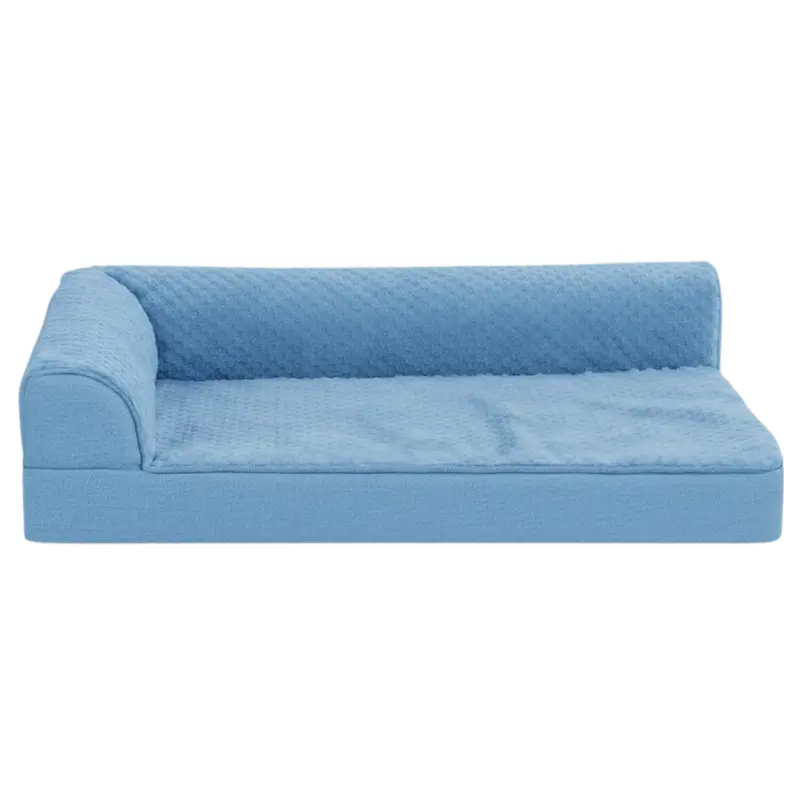 L-Shaped Memory Foam Dog Bed with Reinforced Bolsters and Removable Washable Cover 5