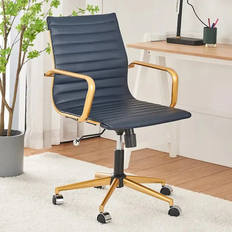 LUXMOD Ribbed Ergonomic Office Chair – Adjustable Comfort for Home or Office