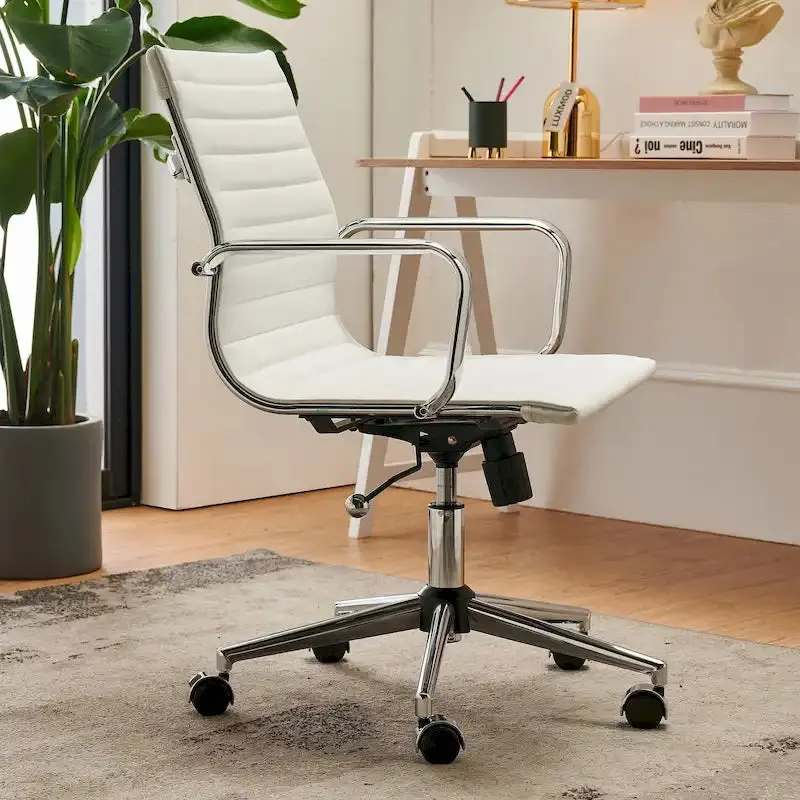 LUXMOD Ribbed Ergonomic Office Chair – Adjustable Comfort for Home or Office