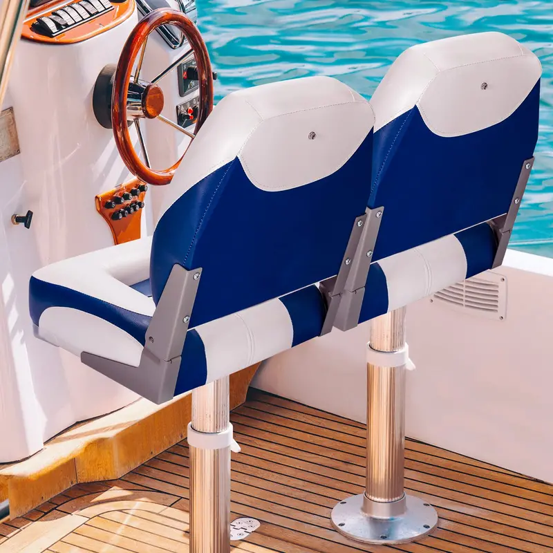 Marine-Grade Folding Boat Seats – Low-Profile 2-Pack for Small Watercraft 2