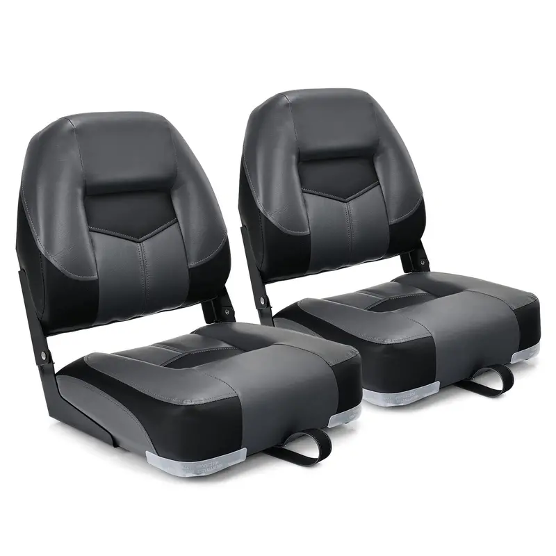 Marine-Grade Folding Boat Seats – Low-Profile 2-Pack for Small Watercraft