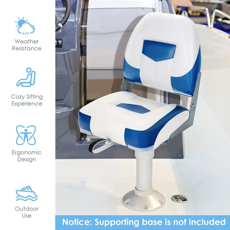 Marine-Grade Folding Boat Seats – Low-Profile 2-Pack for Small Watercraft