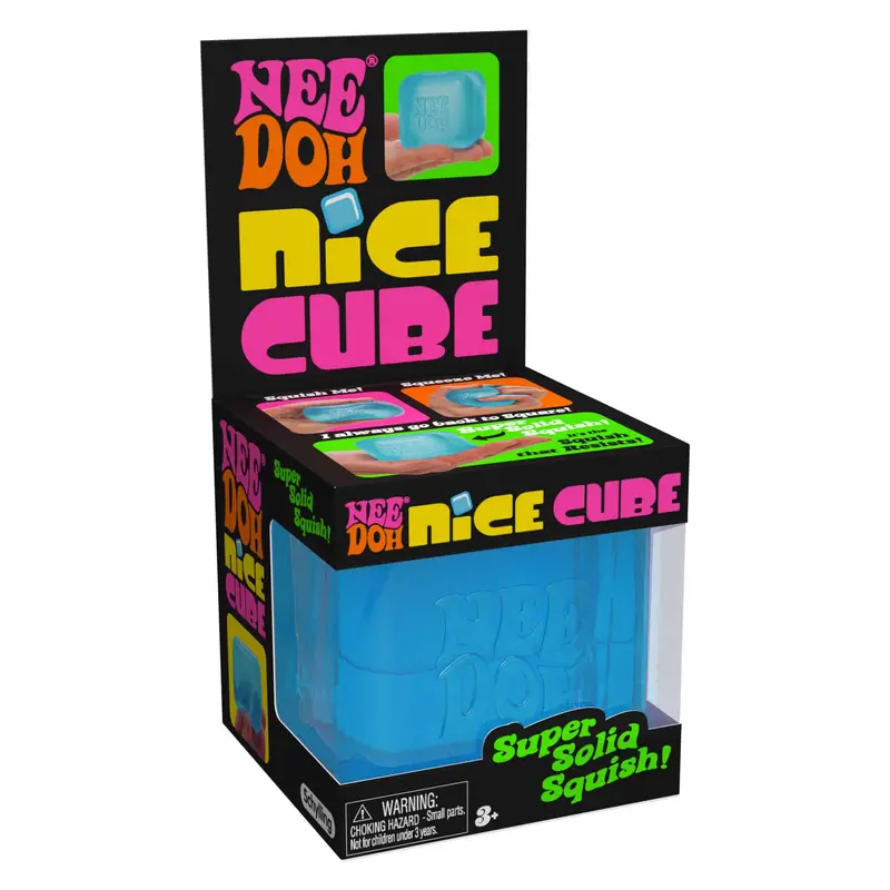 NeeDoh Nice Cube Squish Toy – Durable Solid-Fill Stress Relief Cube