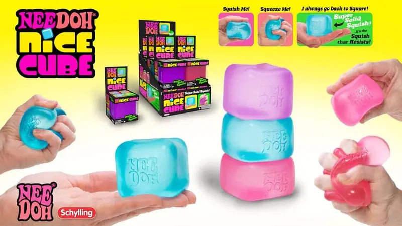 NeeDoh Nice Cube Squish Toy – Durable Solid-Fill Stress Relief Cube 2