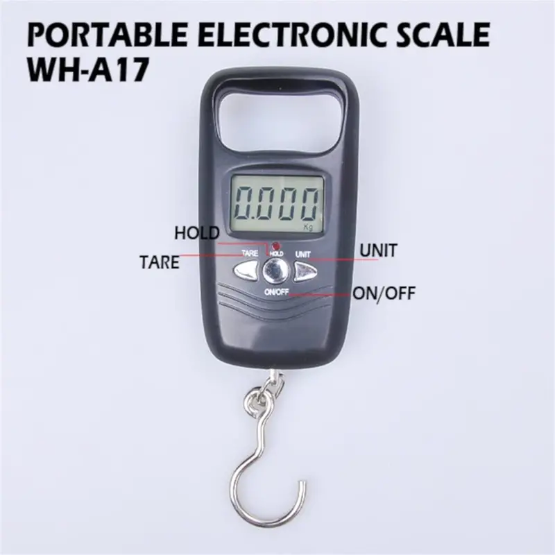 Portable 50kg Digital Hanging Scale – LCD Luggage & Fishing Weighing Tool