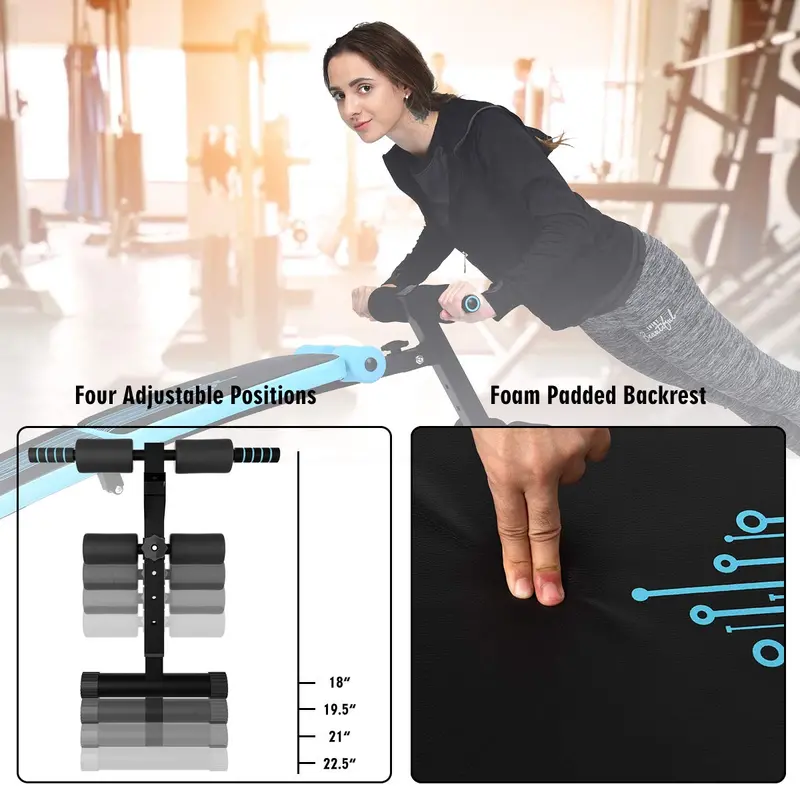 Portable Foldable Sit-Up Bench – Multi-Angle Slant Bench for Ab and Core Strengthening