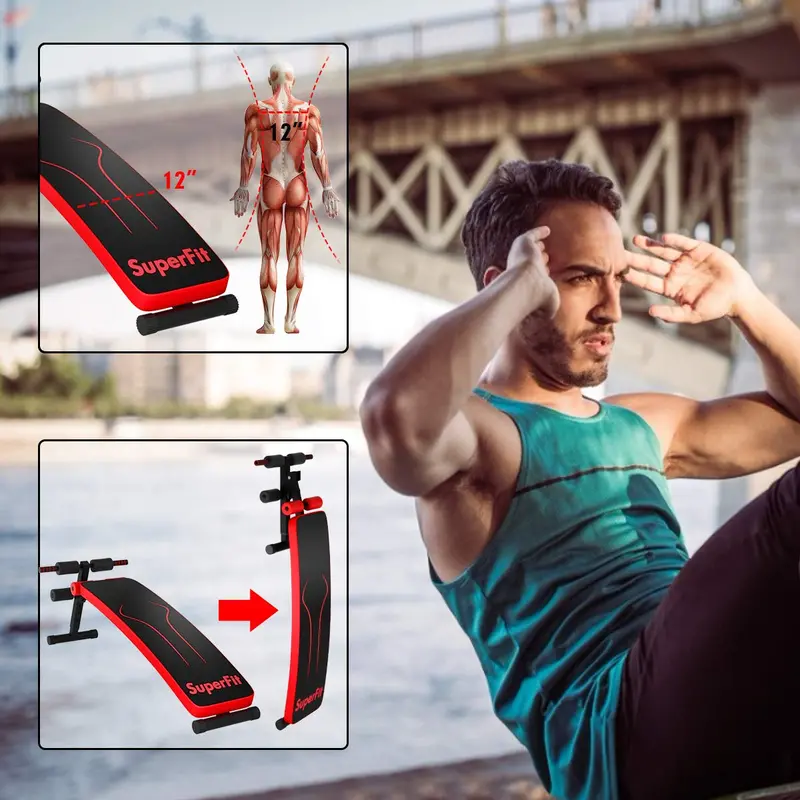Precision-Adjustable Sit-Up Bench – Slanted Abdominal Workout Bench for Targeted Core Training