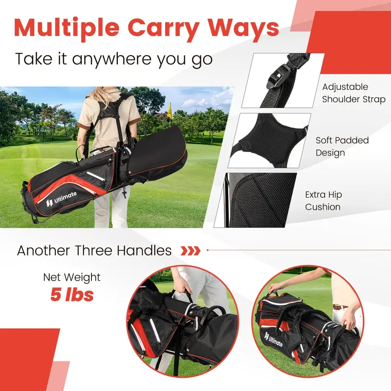 Premium 14-Way Golf Stand Bag – Reinforced Frame, Even Weight Distribution, Stable Carry