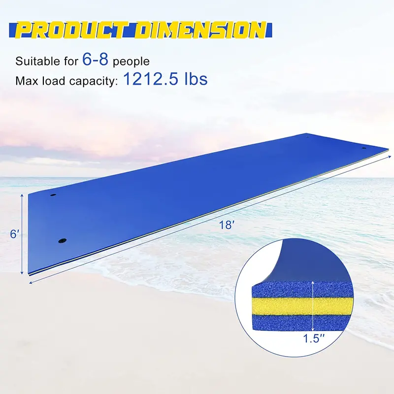 Recreational Lake & Pool Floating Mat – Durable, Lightweight Relaxation Surface for Water Activities