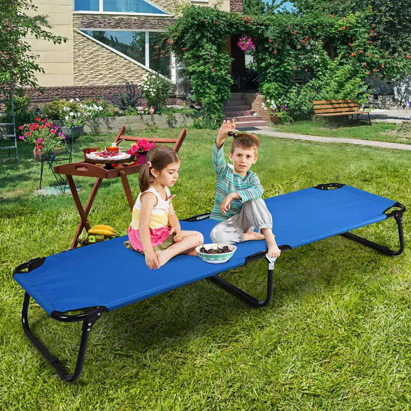 Reinforced Steel Camping Cot – Heavy-Duty Collapsible Bed for Outdoor Adventures
