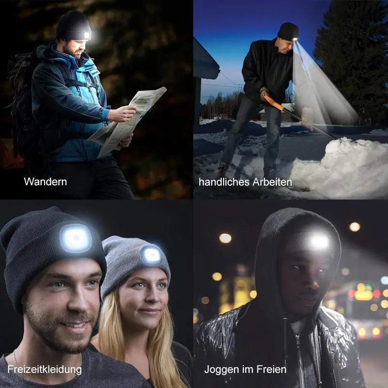 Removable LED Beanie Headlamp – Hands-Free Lighting for Hiking and Night Work 2