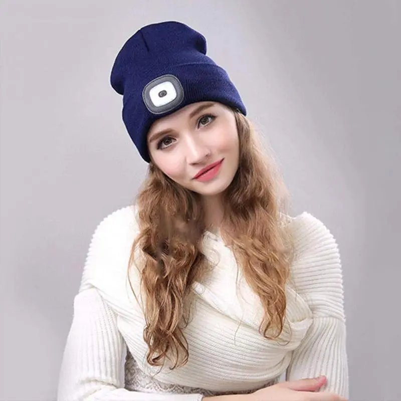 Removable LED Beanie Headlamp – Hands-Free Lighting for Hiking and Night Work