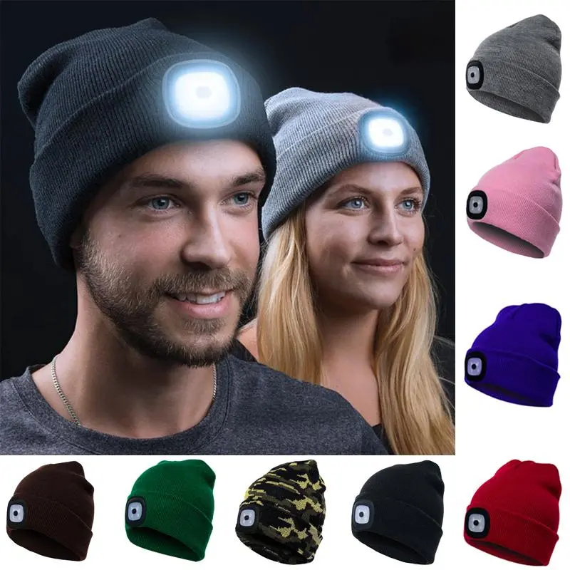 Removable LED Beanie Headlamp – Hands-Free Lighting for Hiking and Night Work