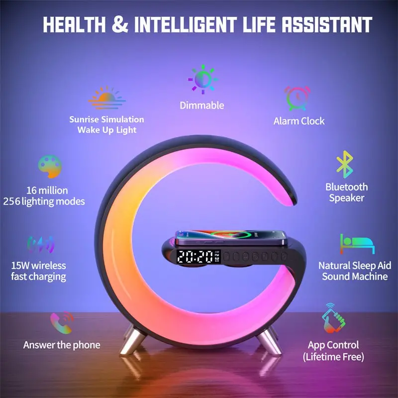 RGB Ambient Lighting MagSafe Wireless Charging Pad
