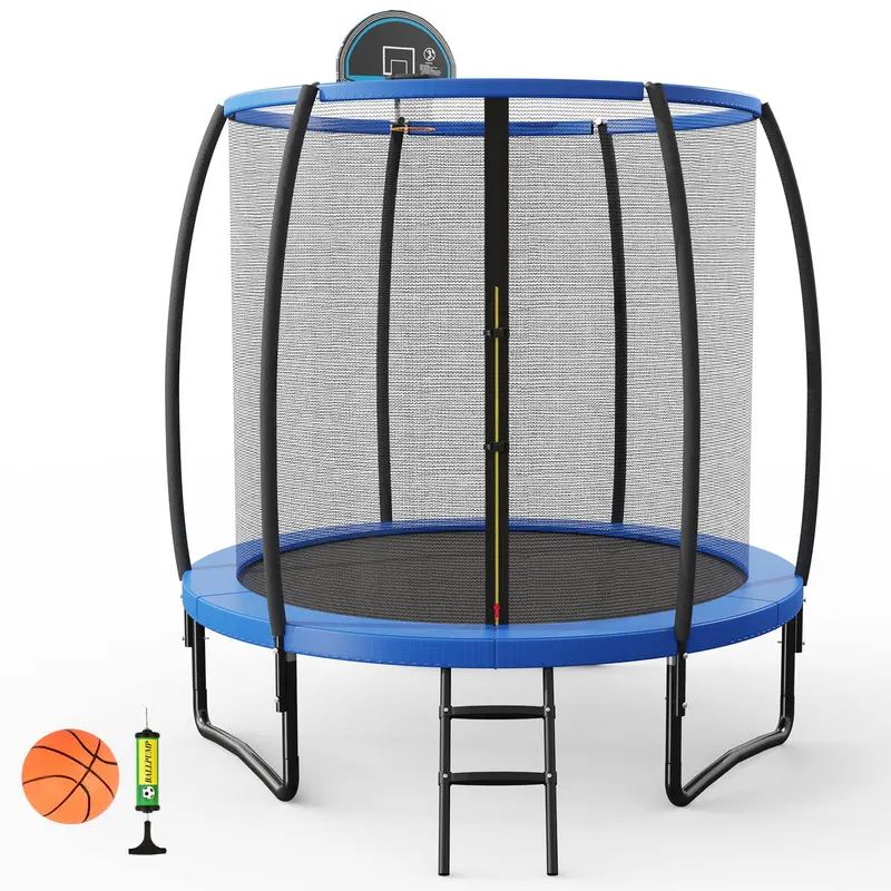 Round Outdoor Trampoline – Choose from 8ft, 10ft, or 12ft Diameter