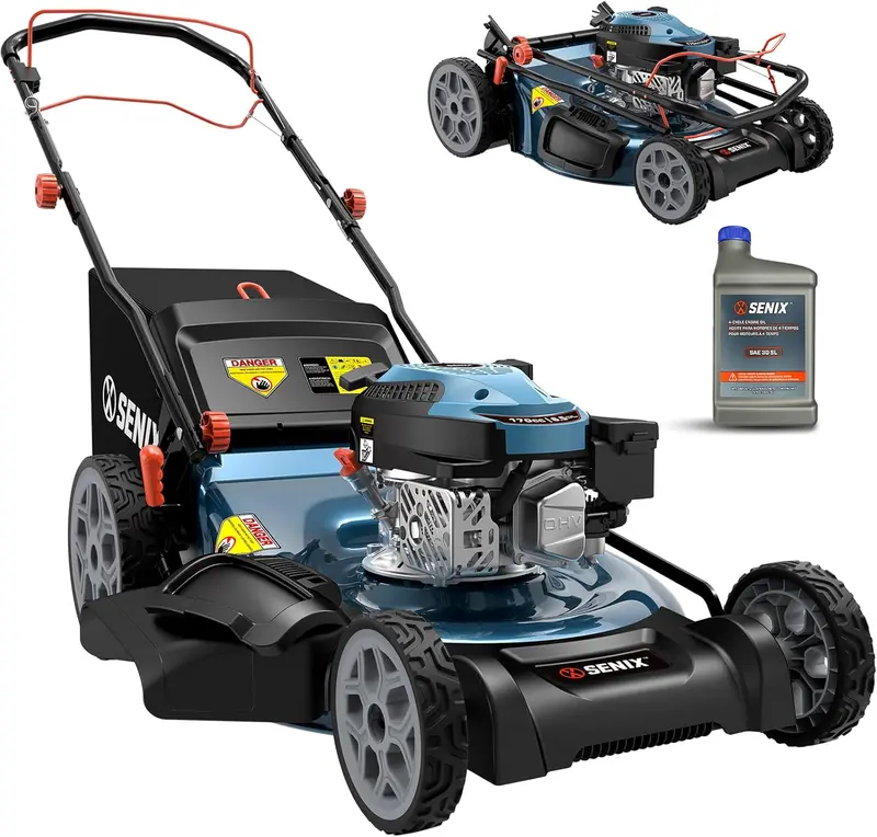 SENIX 20-Inch Gas Lawn Mower – 144cc 4-Cycle Walk-Behind Power Cutter 2