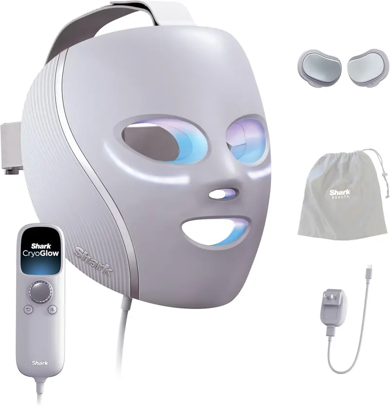 Shark CryoGlow Cooling LED Face Mask with Gel Eye Pads and Anti-Aging Light Therapy 2