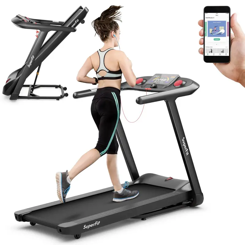 Smart Folding Treadmill – 4.75 HP Motor, 15% Auto Incline, Voice Control & Full App Integration