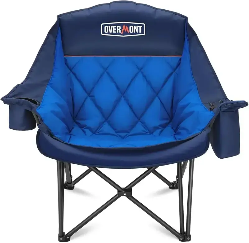 Spacious Outdoor Two-Seater Chair – Large-Footprint Foldable Lawn Sofa for Shared Relaxation