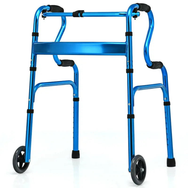 Standard Folding Walker – Sturdy Mobility Aid Supporting Up to 440 Pounds
