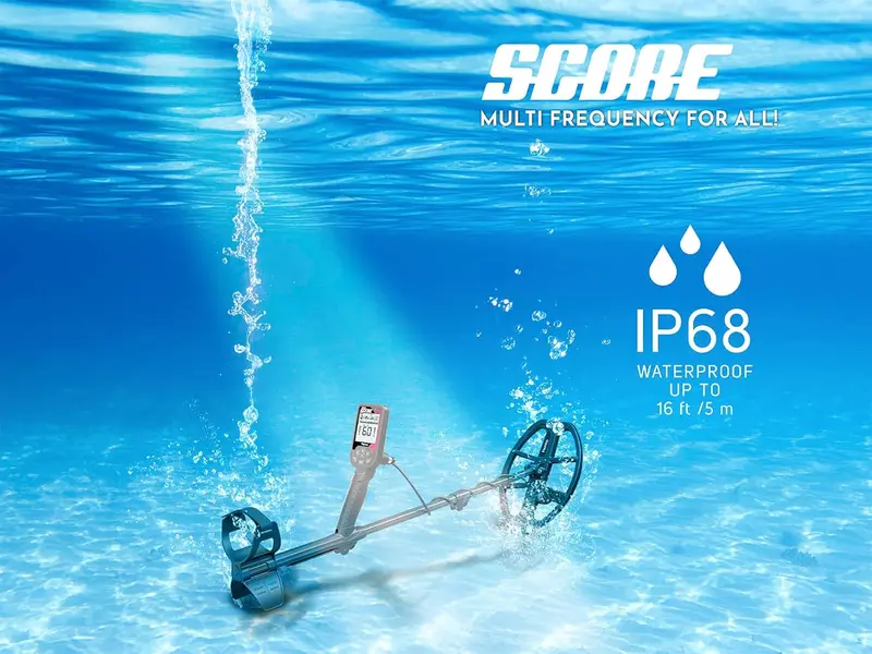 Triple Score PRO Pack Metal Detector – Fully Waterproof Design, Rechargeable Battery, Multi-Frequency Scanning for Serious Treasure Hunters