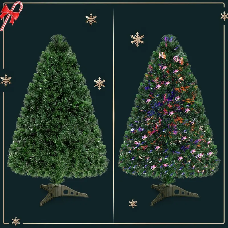 Twinkling Pre-Lit PVC Fiber Optic Christmas Tree 2