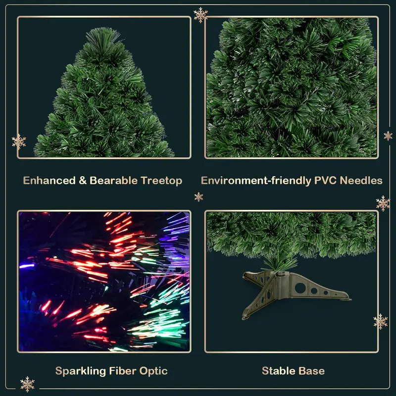 Twinkling Pre-Lit PVC Fiber Optic Christmas Tree