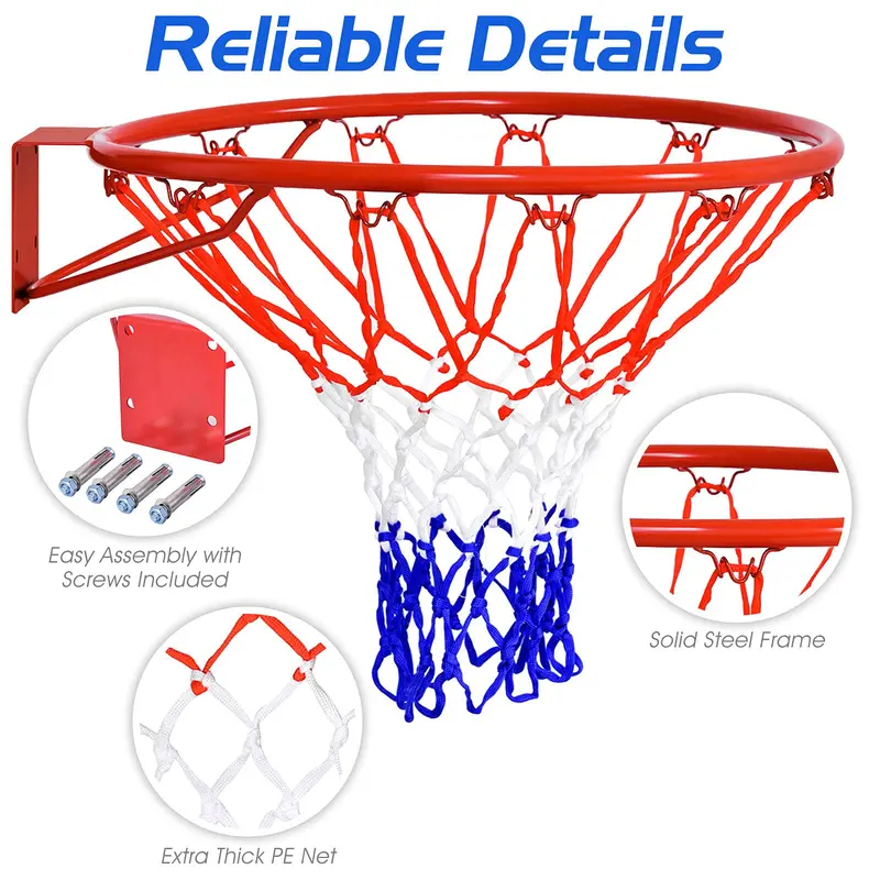 Universal Basketball Rim Net – 18-Inch Durable Nylon Replacement Net for Portable Hoops 2